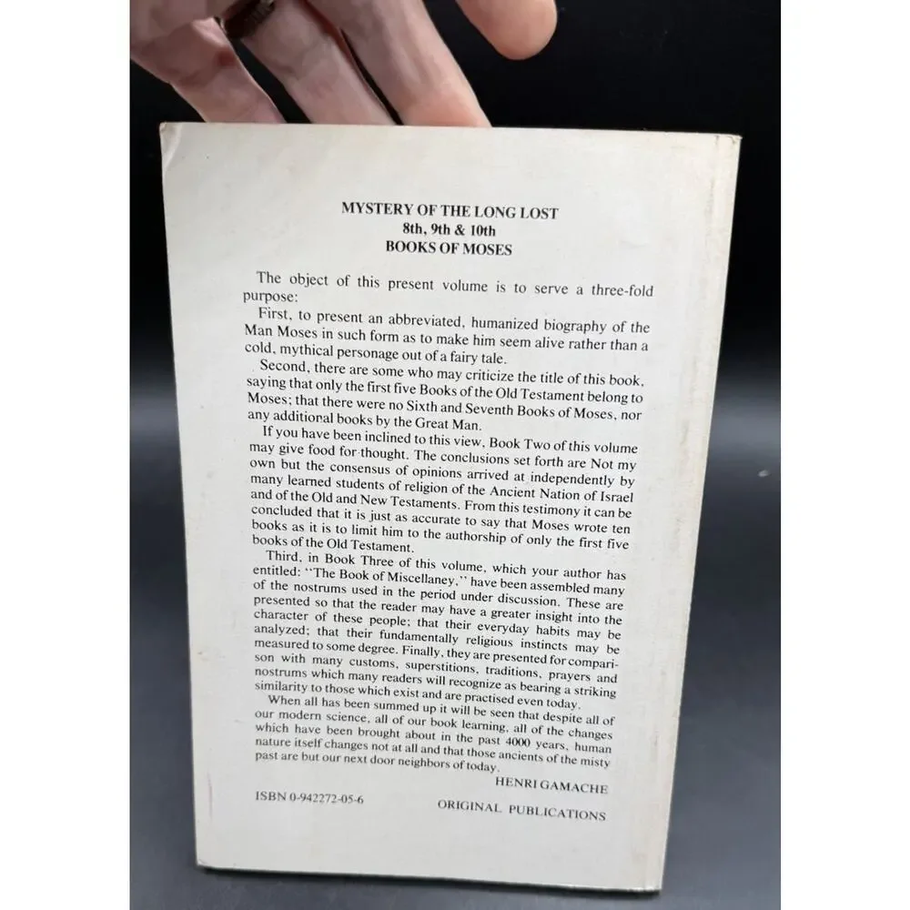 Mystery Of The Long Lost 8th 9th And 10th Books Of Moses 44 Keys Of Power Book